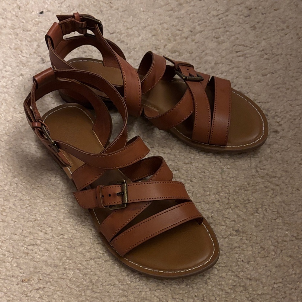 Crown Vintage Tan Multi-Strap Sandals